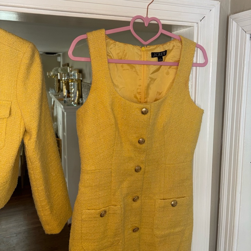 NWT J. Crew Yellow Dress & Jacket Set - Picture 10 of 17